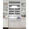 thumbnail image 3 of Black Gray Striped Swag Curtains for Living Room/Bedroom Windows, Contemporary Minimalist Lines Art Kitchen Curtains and Valances Set 36 Inch Length, Light Filtering Swags Valance Curtain Panels, 3 of 5
