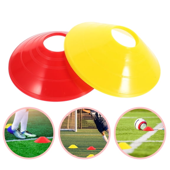 DINHEAROM 12Pcs Exercising Sign Discs for Soccer Assorted Color Pe Signage Football Training for Fan Gear
