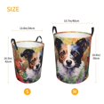 thumbnail image 4 of KLL Colorful Flower Dog Waterproof Foldable Laundry Hamper Bucket with Handles for Storage Bin,Kids Room,Home Organizer (Medium ), 4 of 7