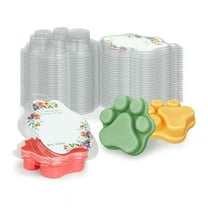 25 Pack Wax Melting Molds, Cat'S PawTransparent Empty Plastic Container for Tart Candles