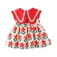 thumbnail image 5 of Edvintorg Baby Girl Clothes Summer 6Months-3Years Toddler Baby Girl Dress Cute Lace Large Lapel Floral Print Vest Dresses Princess Dress, 5 of 7