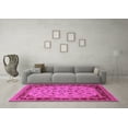 thumbnail image 3 of Ahgly Company Indoor Round Oriental Pink Traditional Area Rugs, 7' Round, 3 of 4