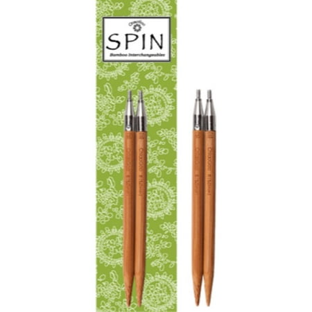 UPC: 0812208023855 | ChiaoGoo 5 Inch (13 cm) SPIN Knitting Needle Tip Bamboo – Size US-8 (5 mm)