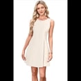 thumbnail image 2 of Vestido Mini de Fiesta con Cuello Redondo y Mangas , Color Crema, Talla XL, 2 of 6