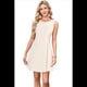 thumbnail image 2 of Vestido Mini de Fiesta con Cuello Redondo y Sin Mangas, Color Cremoso, Talla M, 2 of 6