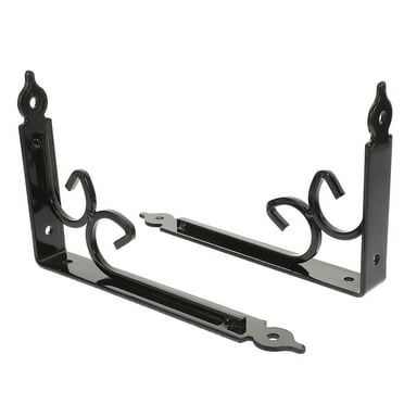 IBASETOY 2Pcs Black Triangle Shelf Brackets Heavy Duty Metal Supports for Floating Shelves