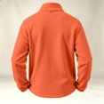 thumbnail image 4 of Men's Stand Collar Jacket Full Zip Long Sleeve Solid Jacket Fall Winter Loose Causal Jacket, 3XL, 4 of 5