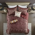 thumbnail image 4 of Madison Park Queen Aubrey 5-Piece Jacquard Bedspread Set with Throw Pillows, Burgundy, 4 of 5