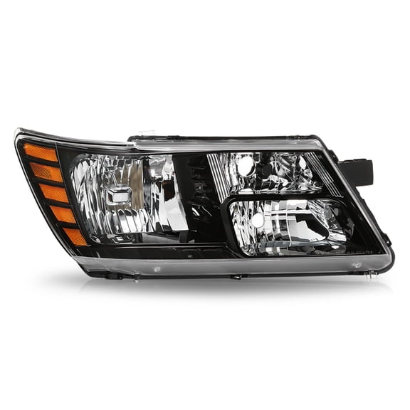 Passenger Side For 2009-2020 Dodge Journey Headlight Black Replacement Headlamp