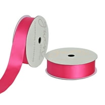 Gwen Studios 7/8" Hot Pink Satin Ribbon, 7 Yards