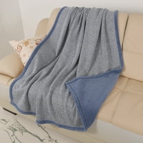 Sherpa Furry Throw Blanket, Reversible Super Soft Plush Fuzzy Fleece Blanket for Sofa Couch Bed 50"x60"