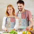 thumbnail image 5 of Pioneer Flower Floral Print Pattern Apron-Garden Aprons for Women with Pockets-Cotton Linen Waterproof Kitchen Cooking Gardening Aprons Adjustable for Kitchen,Cooking,BBQ and Salon 33x27 Inch, 5 of 7