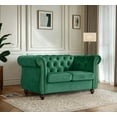 thumbnail image 3 of US Pride Furniture Chester 61 in. Wide Rolled Arm Velvet Modern Straight living Room Loveseat, Green, 3 of 4