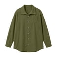 thumbnail image 5 of FchengtaiS Men's Corduroy Button Down Shackets Lapel Collar Long Sleeve Textured Shirts Jacket Fashion Casual Daily Outerwear, 5 of 6