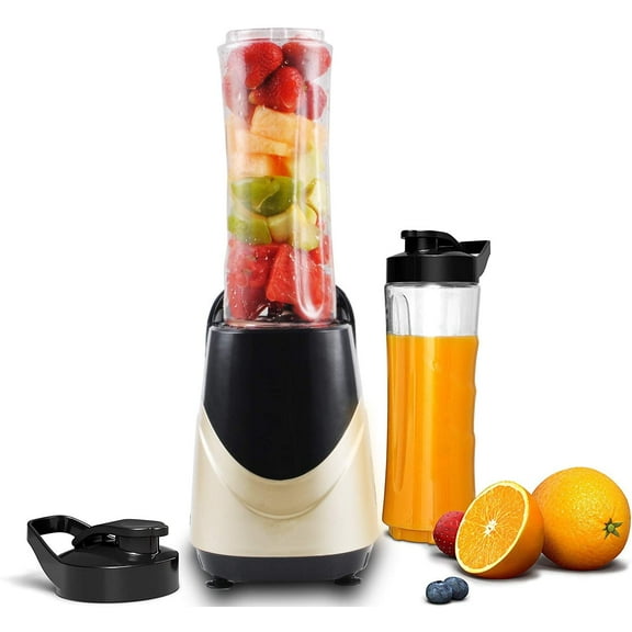 ikan Personal Blender with 2 x 20oz Travel Bottles, 300W Single Serve Blender for Shakes and Smoothies, BPA free Portable Blender
