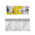 thumbnail image 4 of Valances for Windows Yellow Gray Abstract Rod Pocket Cafe Window Treatments Valance Curtains for Kitchen Bathroom Laundry Basement Windows 60"x18", 4 of 9