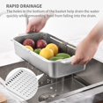 thumbnail image 2 of Stainless Steel Kitchen Sink Drain Basket, Retractable Dish Rack, Crisper, Bowl, Chopsticks, Dish Tray, Storage Rack, 2 of 5