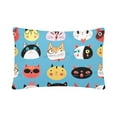 thumbnail image 3 of MKHERT Bright Colorful Cat Pillowcase Pillow Protector Cushion Cover 20x30 inch,Set of 2, 3 of 3