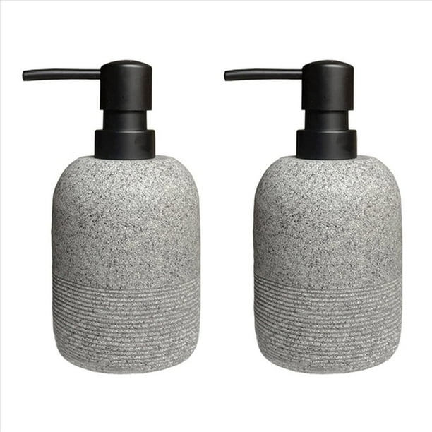 2X Dispensador de LíQuido para Lavado de Manos, Dispensador de JabóN para Encimera de BañO, Dispensador de JabóN para Lavavajillas para Cocina (Gris)