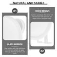 thumbnail image 3 of RUNROTOO 1Set Wall Mounted Mirror for Bathroom with Adhesive High Definition ABS Glass, 3 of 8