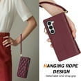 thumbnail image 4 of for Samsung Galaxy Z Fold 6 Case, Elegant PU Leather Case with Diamond Finger Ring & Ring Buckle, Shockproof Full Body Protection Fashionable Protective Cover for Samsung Galaxy Z Fold 6, Winered, 4 of 8