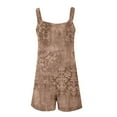 thumbnail image 5 of IROINNID Jumpsuits for Women Casual Shorts Printed Overalls Ruffled Rompers Sleeveless Printed Jumpers, 5 of 5