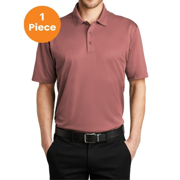Port Authority K542 Heathered Silk Touch Performance Polo , Garnet Heather, 4XL, Mens Polo Shirts