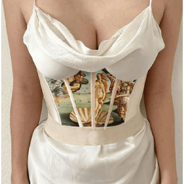 Waist Corset Belt Oil Painting Print Chest Elegant Underbust Body Shaper Female Elegant Corset Sexy Top Bustier - Walmart.com