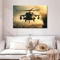 thumbnail image 2 of Elephant Stock Black Military Helicopter Wall Art - Horizontal Canvas Wall Art - Living Room Wall Decor - Transportation Canvas - Brown And Yellow Decor - 45" x 30", 2 of 8