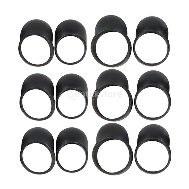 12x Tambor de Lengua de Acero Púas para Dedos Silicona Golpeando Los Dedos Mangas Mangas Sunnimix manga del dedo del tambor de la lengua