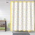 thumbnail image 2 of Shower Curtain Stars Yellow Spot Shower Curtains for Bathroom Decor Stripes Plaid Shower Curtain Sets with Hooks Waterproof Fabric Bath Curtain Small Stall 36" X 72", 2 of 6