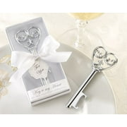 Kate Aspen Simply Elegant Key to My Heart Bottle Opener - Set of 6 - Guest Gift, Party Favor or Decorations for Weddings, Bridal Showers, Baby Showers & More