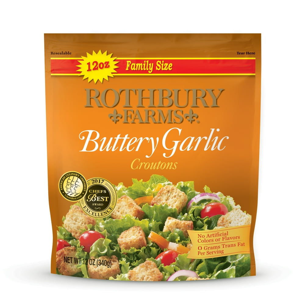 Rothbury Farms Buttery Garlic Croutons (12.0 oz Family Size Package