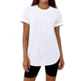 thumbnail image 4 of fatyb Workout Tops for Women Short Sleeve Color Block Running Shirts Womens Lightweight Athletic Tee, 4 of 7