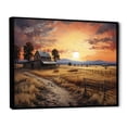 thumbnail image 2 of Designart "Dusk Scenery at the Barn IV" Farmhouse Floater Framed Wall Art Print, 2 of 7