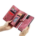 thumbnail image 4 of Case for Samsung Galaxy S20 Detachable Card Holder Tpu Pc Handmade Leather Zipper Wallet Cover Trifold with Strong Magnetic, 4 of 5