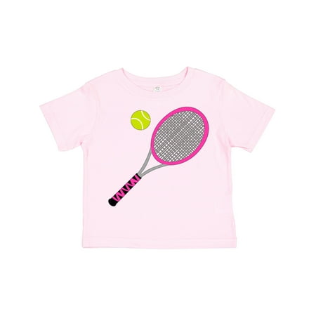 

Inktastic Pink Tennis Racket and Ball Gift Toddler Boy or Toddler Girl T-Shirt