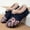 Blue, variant on Women's Casual Flats, Ethnic Embroidery Fuzzy Fabric Winter Comfort Shoes Green 9.5