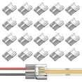 thumbnail image 2 of LED Light Strip Connectors 20pcs 2Pin Strip to Wires LED Tape Light Connectors,Transparent Solderless No Dark Area 8mm, 2 of 7