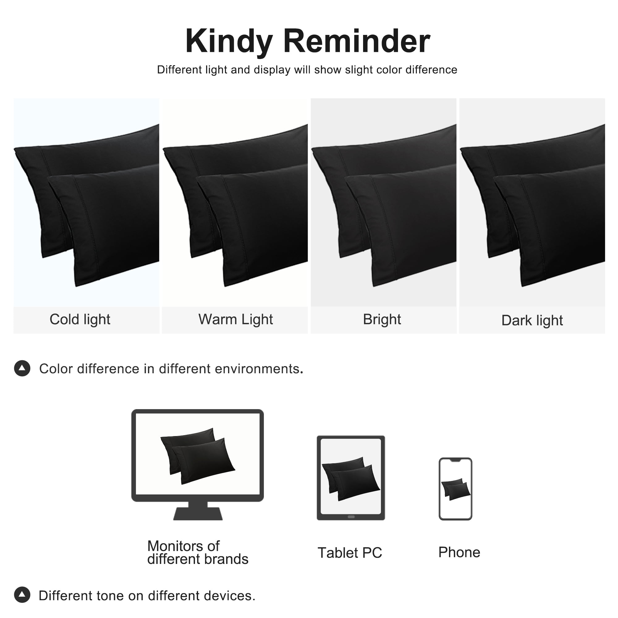Unique Bargains Cotton Zipper Closure Pillowcase Set of 2 Black Standard