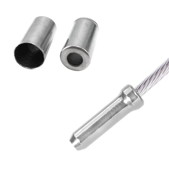 100x Cable End Cap Bike Brake Shifter Sleeve Crimps Ferrules Guide Aluminum 5mm