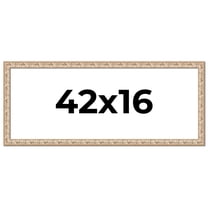 42x16 Frame White Real Wood Picture Frame Width 1.5 inches | Interior Frame Depth 0.5 inches |