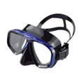 thumbnail image 3 of Máscara de buceo panorámica de amplio campo de visión, equipo de respiración para snorkel, gafas de natación para deportes acuáticos, buceo y . Azul negro, 3 of 8