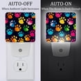 thumbnail image 2 of HemaKayy 2 Pack Plug-in LED Night Light with Light Sensor, Warm White, Dusk to Dawn Sensor Flat Nightlight for Bathroom, Hallway, Bedroom, Living Room - Animal Foot Paws, 2 of 7