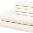 thumbnail image 4 of Luxury 6 Piece Bed Sheet Set - 100% Egyptian Cotton - 400 Thread Count - Extra Soft and Luxury 22" Deep Pocket, Cool and Breathable, Full Size - Ivory Solid., 4 of 5