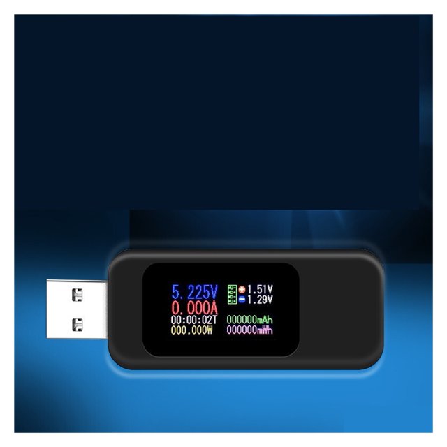 Type-C USB Tester Voltmeter Meter USB Multimeter Voltage and Current Tester 0-5A 4-30V USB Power Meter Multi-Function Tester Color Capacity Voltage Current Detector ,Wide Application