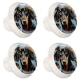 thumbnail image 2 of 4 Pcs Dachshund Knobs for Kitchen Cabinet Cupboard Dresser Bookcase Drawer Pulls Handles Round Home Decor, 2 of 8