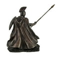 thumbnail image 4 of Hector Cheval de Troie Combattant Bronze Finition Statue W / Bouclier et Lance, 4 of 4