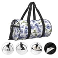 thumbnail image 3 of Fotbe Blue Flax Flowers Bolsa Deportiva de Lona Plegable con Estampado, Bolsa de Gimnasio con Bolsillo Seco/Húmedo, Bolsa de Viaje Ultraligera de Gran Capacidad, 3 of 6