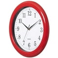 thumbnail image 2 of Set of 2 13.75 Inch Plastic Brown Round Silent, Non-Ticking Battery Operated Simple Modern Analog Wall Clock. Perfect for Office, Classroom, Living Room, Dining Room, Bed Room and Kitchen Wall Decor., 2 of 10